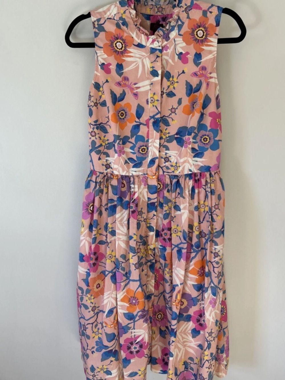 J. Crew Liberty London Pavilion Dress Pink Floral Size 8 NWTS - Picture 5 of 6